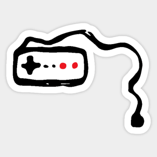 Video Game Controller Doodle Black Sticker